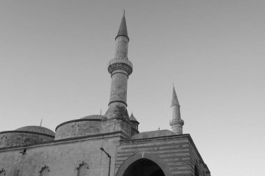 Türkiye, Edirne, Selimiye Camii 'nin gün batımındaki manzarası