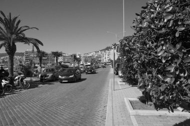 Yunanistan, Kavala, 8 Mart 2025, şehir manzarası - EDITORIAL