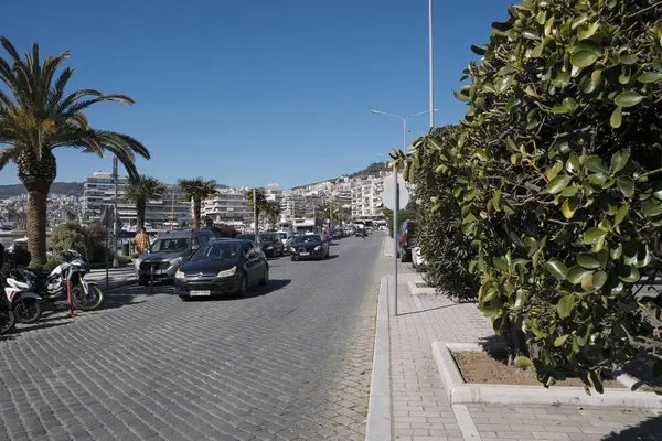 Yunanistan, Kavala, 8 Mart 2025, şehir manzarası - EDITORIAL