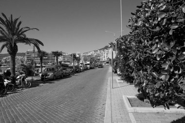 Yunanistan, Kavala, 8 Mart 2025, şehir manzarası - EDITORIAL