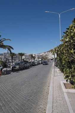 Yunanistan, Kavala, 8 Mart 2025, şehir manzarası - EDITORIAL