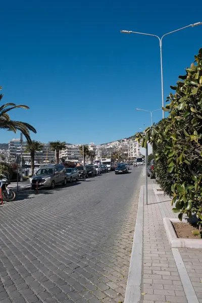 Yunanistan, Kavala, 8 Mart 2025, şehir manzarası - EDITORIAL