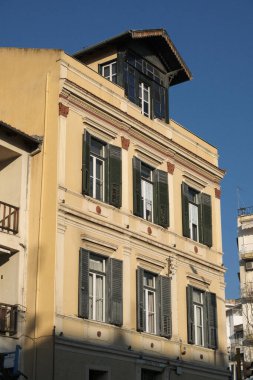 Yunanistan, Selanik; kentin merkez caddesindeki eski bina