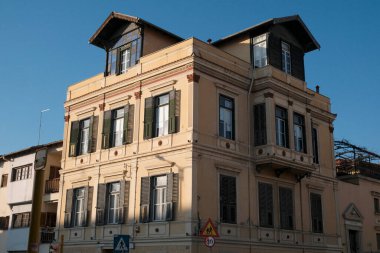 Yunanistan, Selanik; kentin merkez caddesindeki eski bina