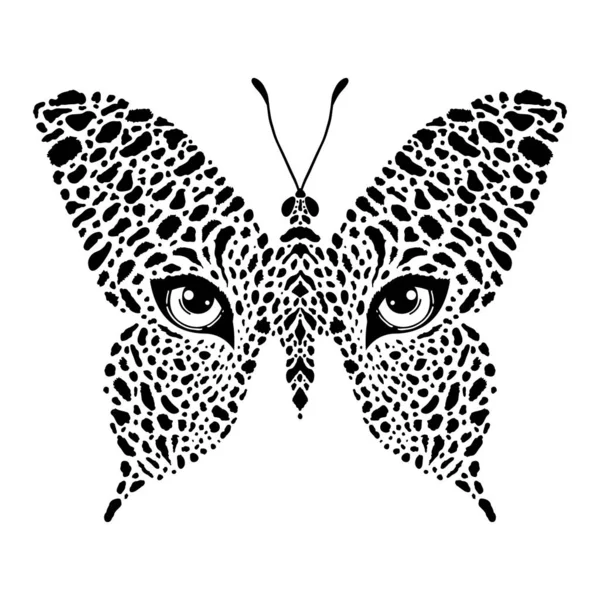 Метелик Леопардовим Принтом Очима Леопарда — стоковий вектор