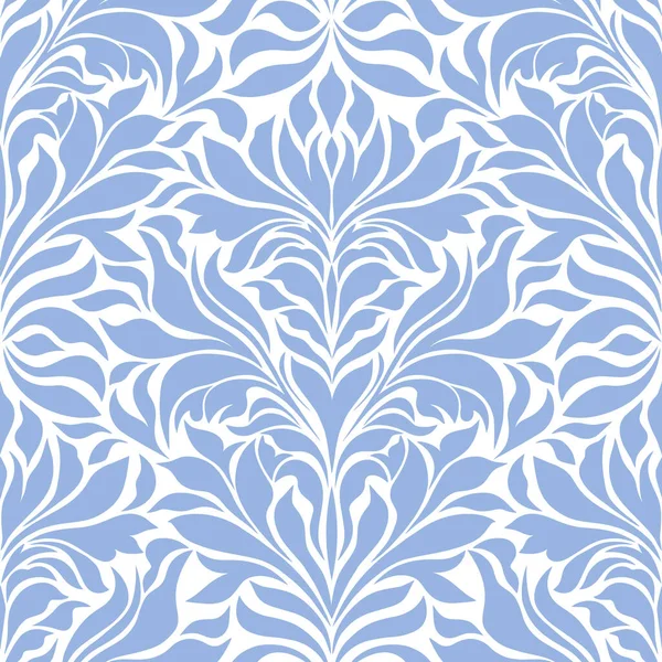 Motif Floral Damassé Sans Couture Vintage Papier Peint Floral — Image vectorielle