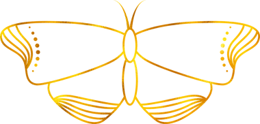 Kelebek simgesi altın folyo efektli sanat tarzında.