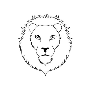 Beyaz arkaplandaki fileto baş simgesi satır sanatı biçimi.