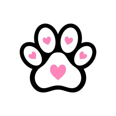 Pençe izleri koyu siyah, pembe kalpler içine gömülmüş..