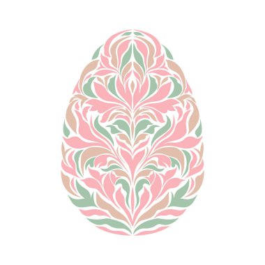 Beyaz arkaplanda Victoria usulü Paskalya Yumurtası.