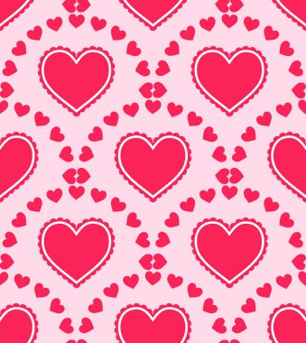Pembe arka planda kalpleri olan simetrik, pürüzsüz bir desen..