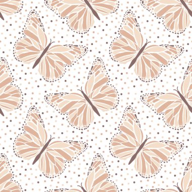 Kelebekler lekeli zemin ile Seamless Modeli.