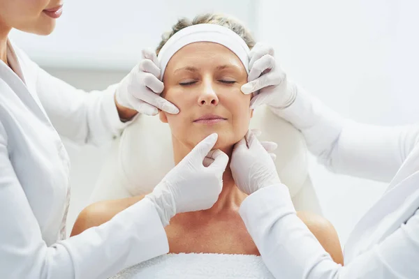 Scene Medical Cosmetology Treatments Botulinum Injection High Quality Photo —  Fotos de Stock
