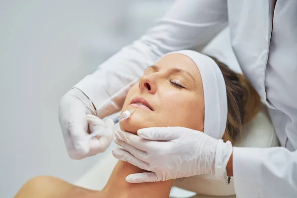 Scene Medical Cosmetology Treatments Botulinum Injection High Quality Photo — Stock Photo, Image