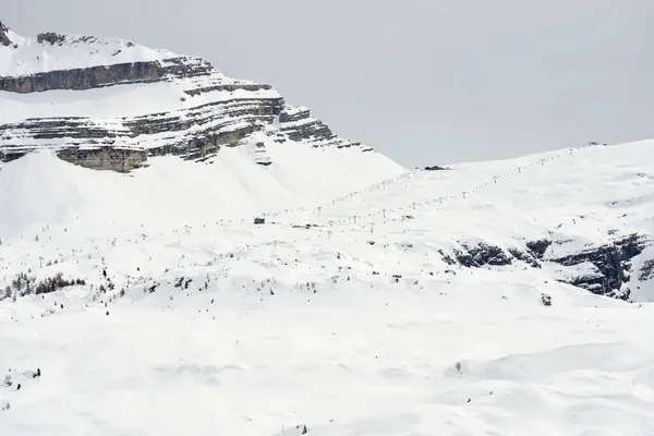 Φωτογραφίες Από Madonna Campiglio Διαδρομές Χιονιού Υψηλής Ποιότητας Φωτογραφία Εικόνα Αρχείου