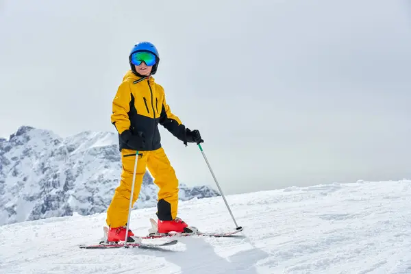 Picture Happy Boy Skies Madonna Campiglio High Quality Photo Stock Photo