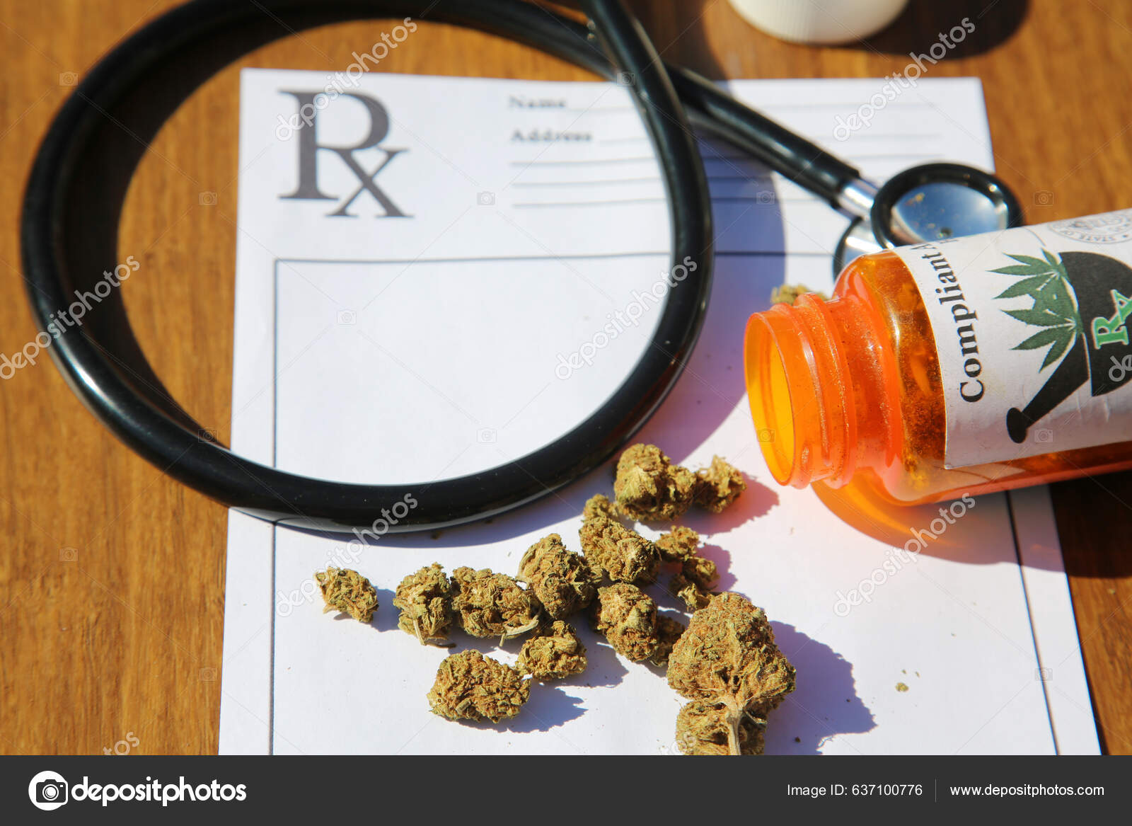 Medical Marijuana Close Cannabis Doctors Prescription Weed Medicinal ...