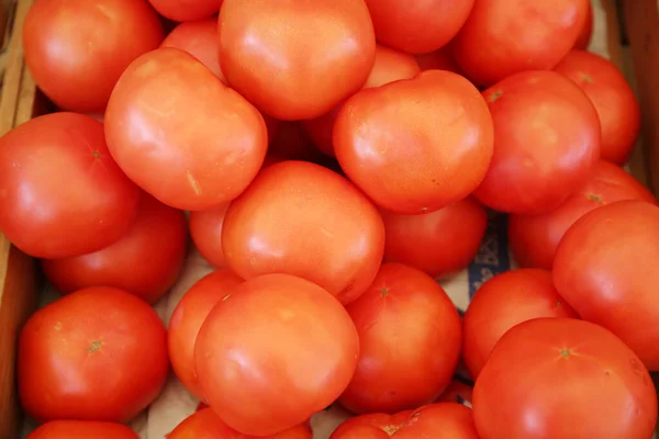 Fresh Red Tomatoes Background Vegetables — Fotografia de Stock