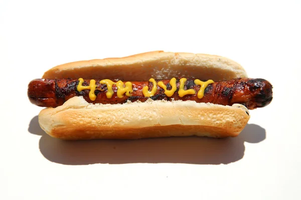 Hot Dog Sausage 4Th July Text — Foto de Stock