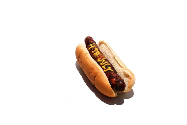 Hot Dog Sausage 4Th July Text — Stok fotoğraf