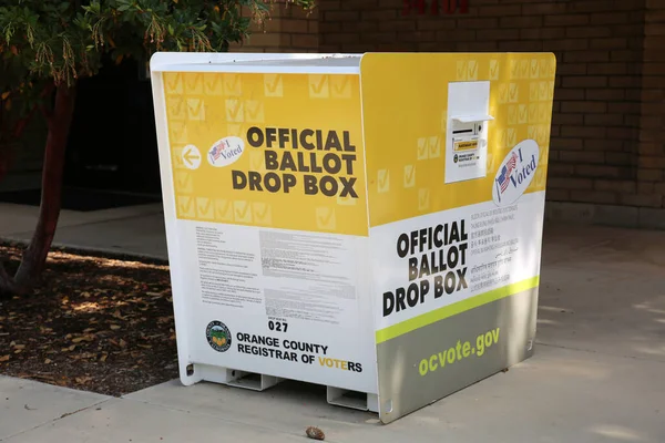 Santa Ana Καλιφόρνια Ηπα Σεπτεμβρίου 2020 Επισημη Ballot Drop Box — Φωτογραφία Αρχείου