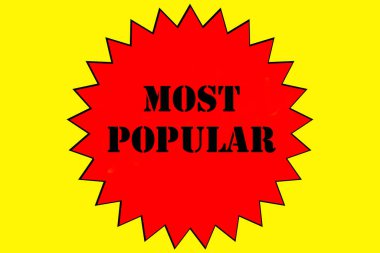 most popular text, banner, sticker