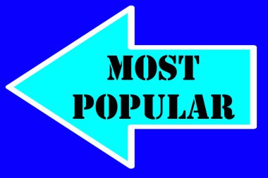 text on  arrow isolated on white background  