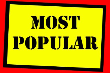 most popular text, banner, sticker