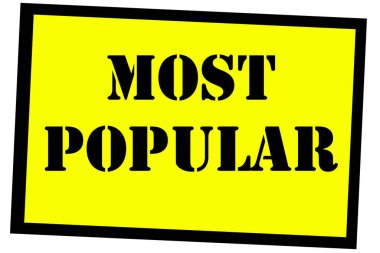 most popular text, banner, sticker