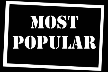 most popular text, banner, sticker