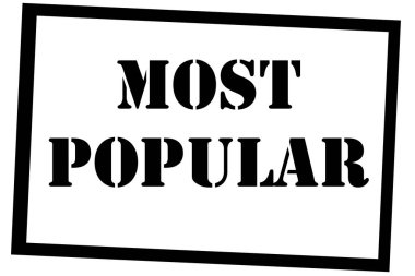 most popular text, banner, sticker