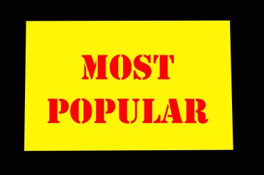 most popular text, banner, sticker