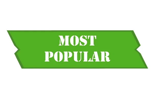 Most Popular Text Banner Sticker — Stock Photo, Image