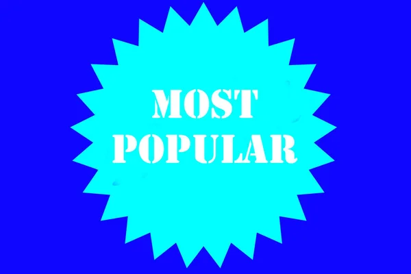 Most Popular Text Banner Sticker — стоковое фото