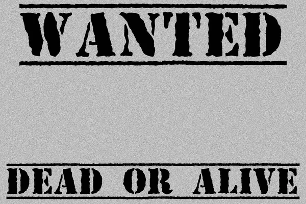 Wanted Dead Alive Illustration — Stock Photo, Image