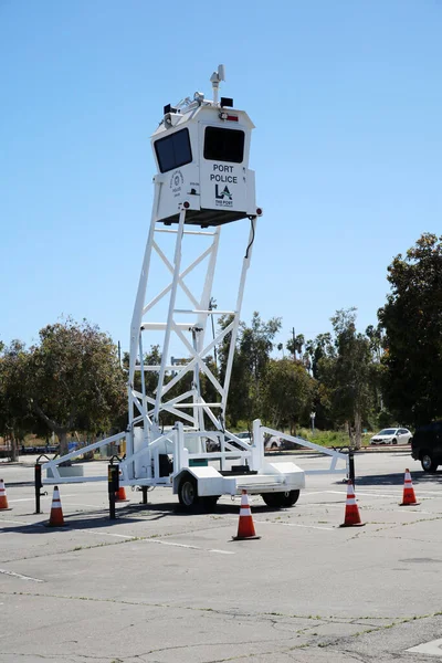 San Pedro California Usa Maggio 2022 Piattaforma Sicurezza Della Polizia — Foto Stock