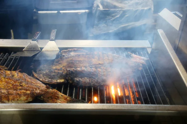 Barbecue Grill Fish — Stock Photo, Image