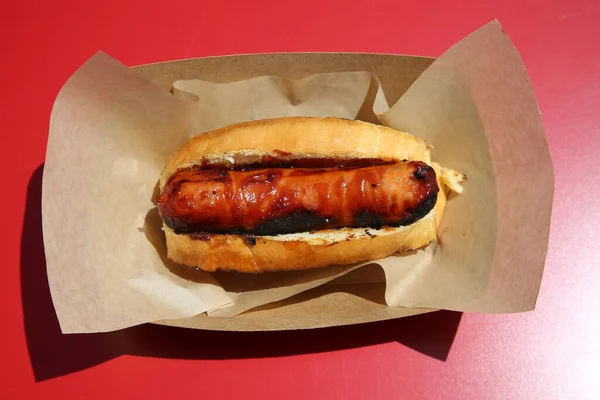 Fast Food Hot Dog Close — Zdjęcie stockowe