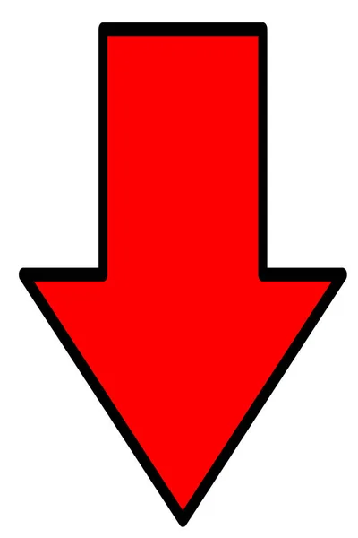 Red Arrow Isolated White Background — Stock Photo, Image