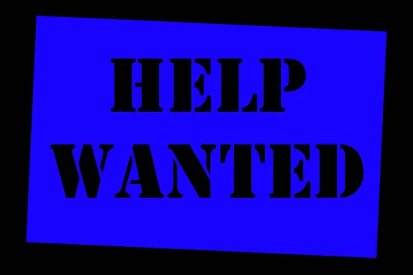 Help Wanted Text Label — Stock Photo, Image