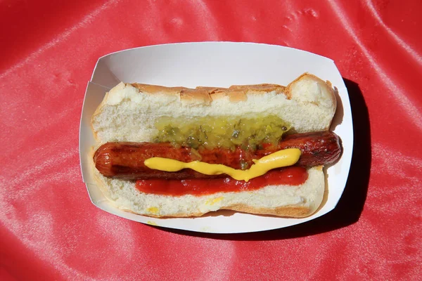 Fast Food Hot Dog Close — Photo