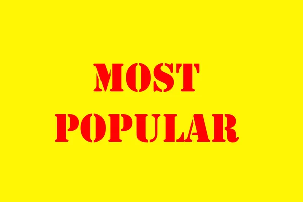 Most Popular Text Banner Sticker — Fotografia de Stock