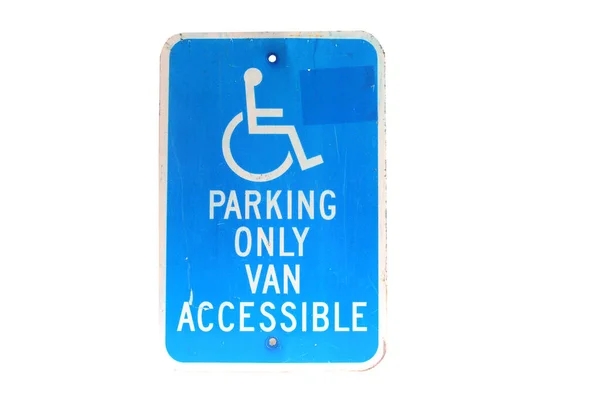 Primer Plano Estacionamiento Para Discapacitados Solo Aislado Blanco —  Fotos de Stock