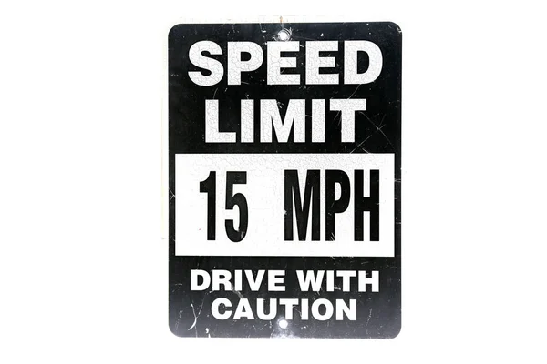 Close Shot Mph Speed Limit Isolated White — Stock Photo, Image