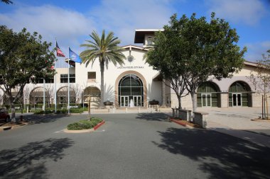 Laguna Niguel, California - USA - February 20-2022: Laguna Niguel City Hall. Laguna Niguel City Hall building with Police Station. clipart