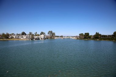 Woodbridge Lake, in Irvine California. Woodbridge is a large suburban housing development, begun in 1975