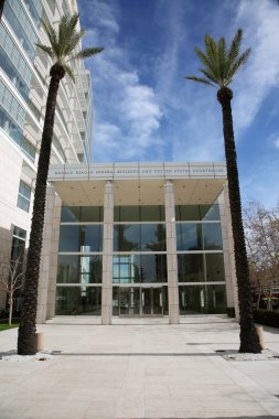 Santa Ana, California USA - January 12, 2022: Ronald Reagan Federal Building and US Court House. A ten-story United States federal building and courthouse named in 1998. Editorial.
