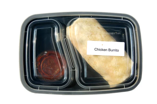 Chicken Burrito Restaurant Food Food Delivery Lunch Dinner Packaged Food — Fotografia de Stock