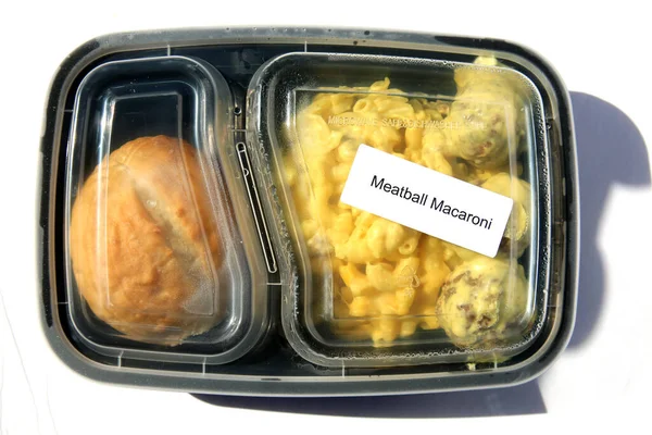 Meatballs Macaroni Restaurant Food Food Delivery Lunch Dinner Packaged Food — Photo