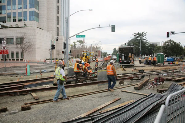 stock image Construction site. road  under construction.  usa